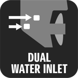 Dual water inlet Dual water inlet