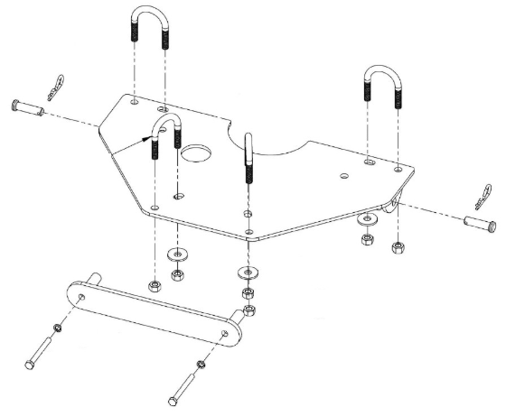 Blade Mount kit Honda TRX500-1