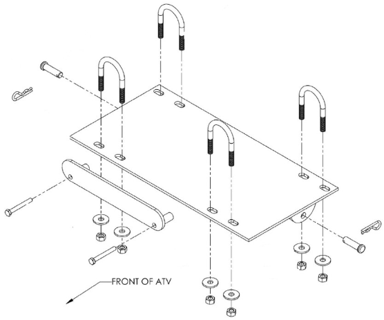 Blade Mount kit Honda TRX65