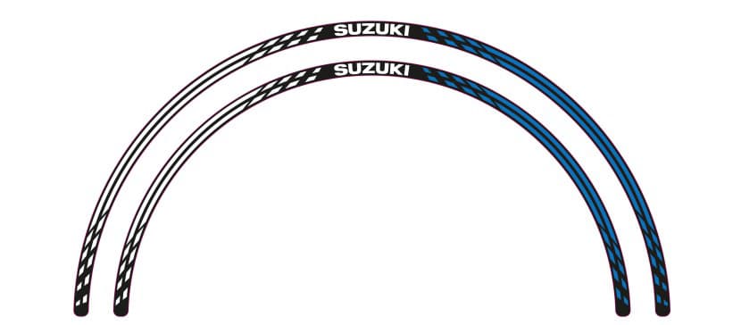 Dekaler til bakhjul i farge Blue/White V1