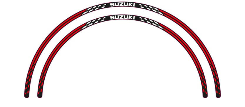 Dekaler til forhjul i farge Red/White V2
