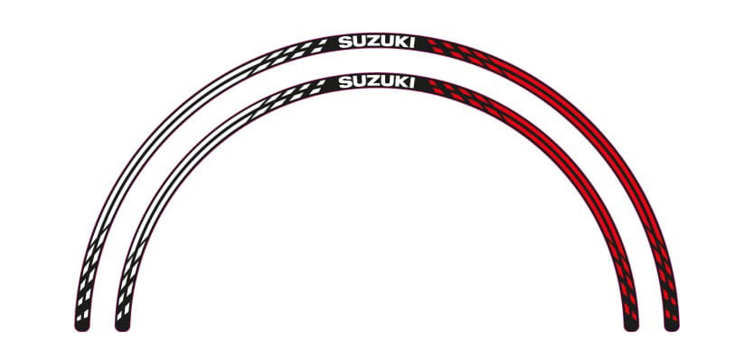 Dekaler til bakhjul i farge Red/White V1