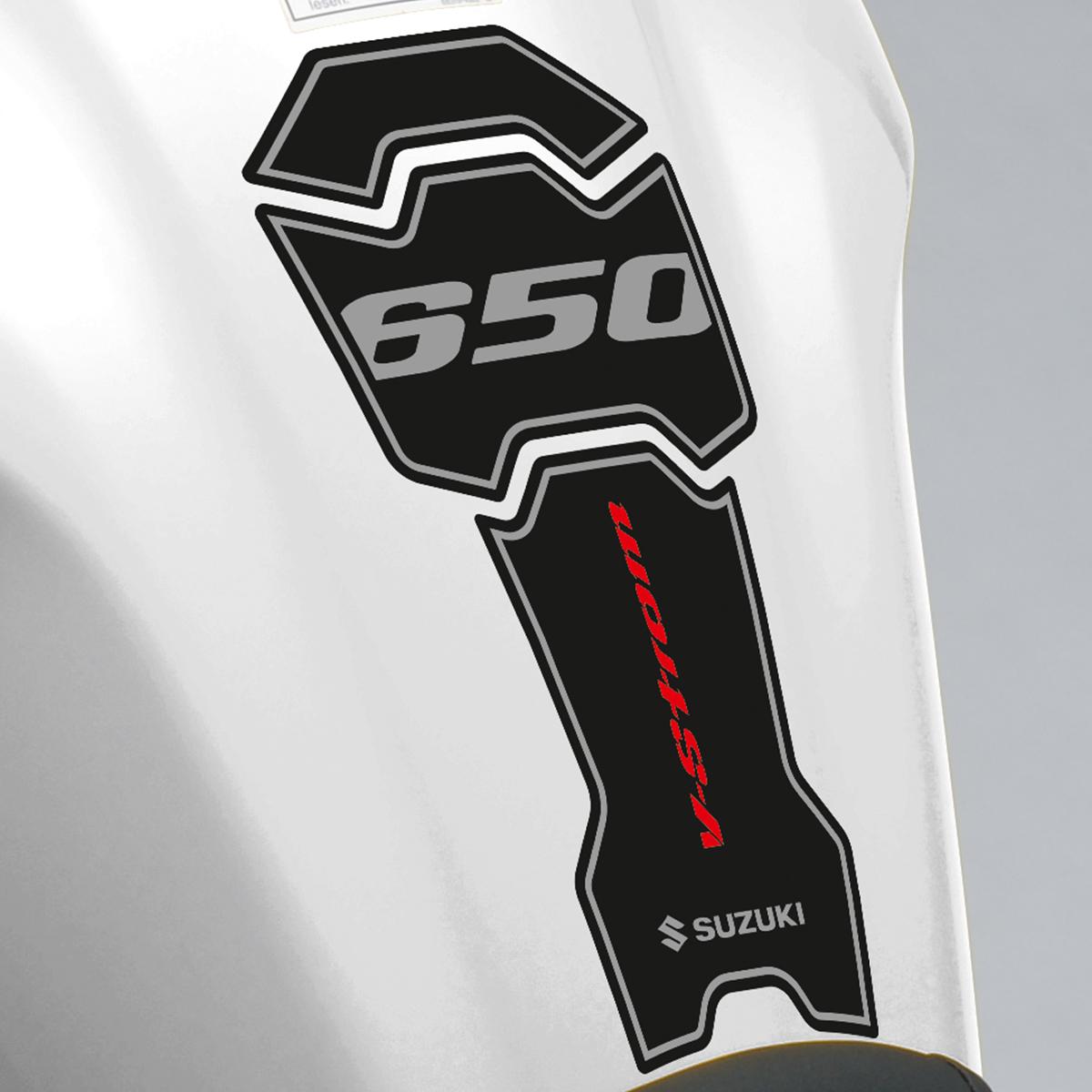 V-Strom 650 tankpad rød