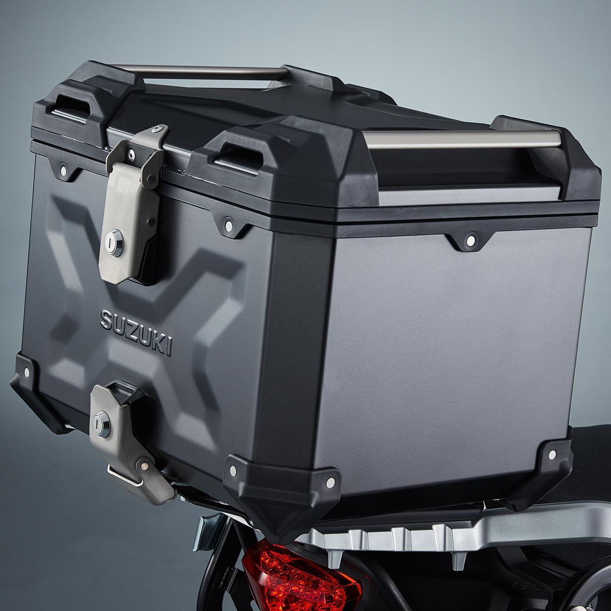 Toppkoffert aluminium 38 liter (sort)